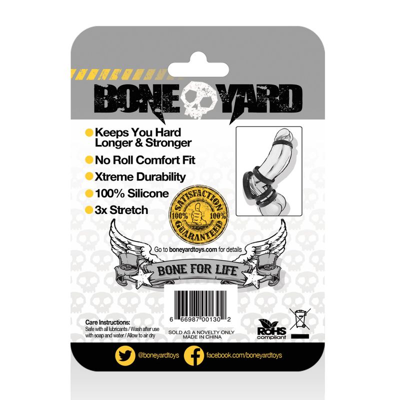 Boneyard Silicone Ring 30mm Black