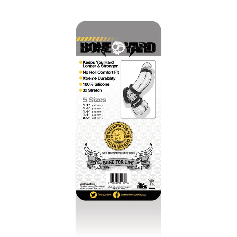 Boneyard Silicone Ring 5 Pc Kit Black image 3