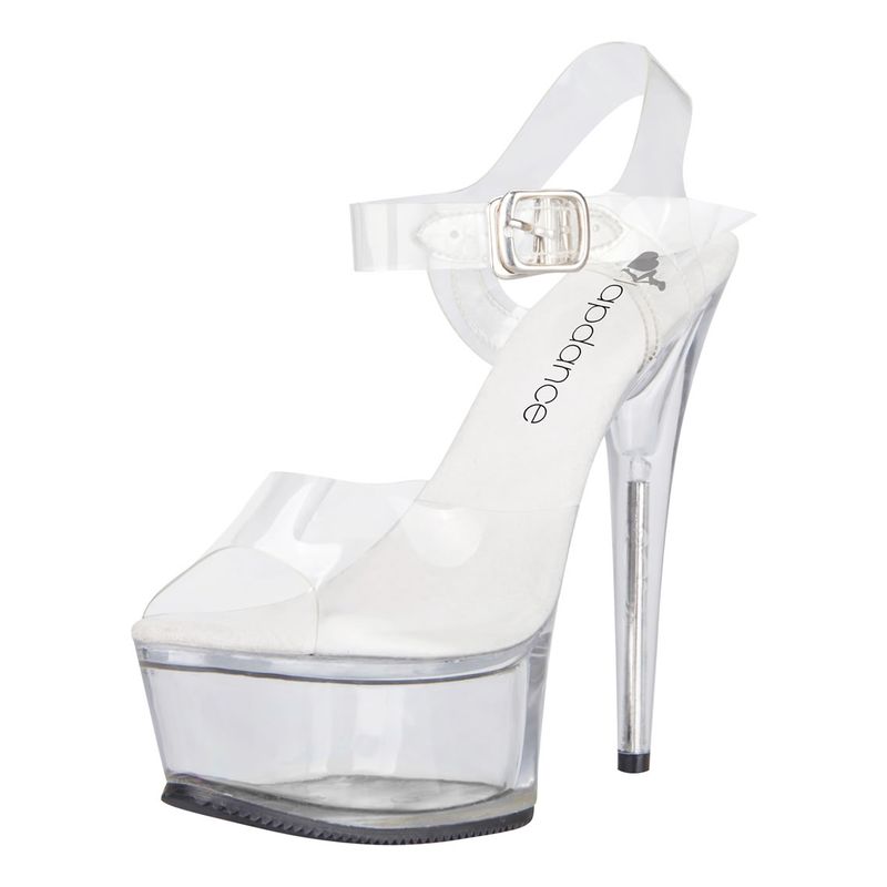 Clear Platform Sandal With Quick Release Strap 6in Heel image 2