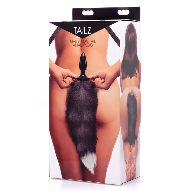 Fox Tail Anal Plug Grey image 1