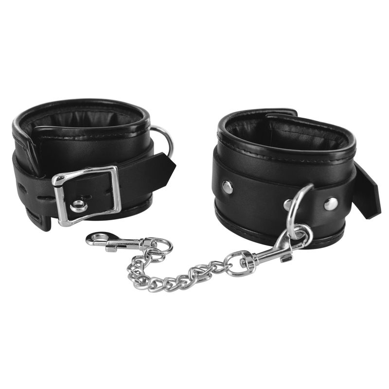 Locking Padded Wrist Cuffs with Chain image 2