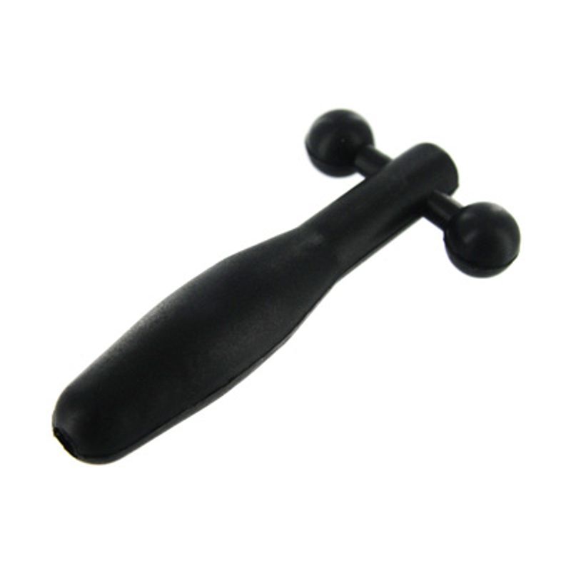 Silicone Cum-Thru Barbell Penis Plug image 2