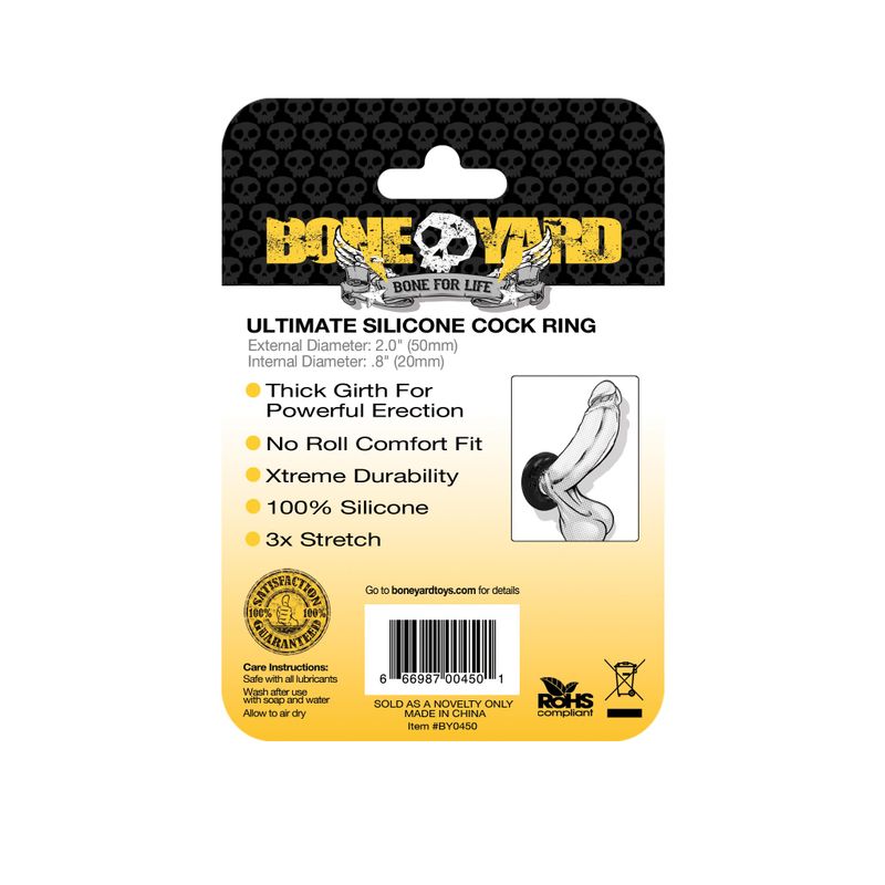 Ultimate Silicone Cock Ring Black image 3