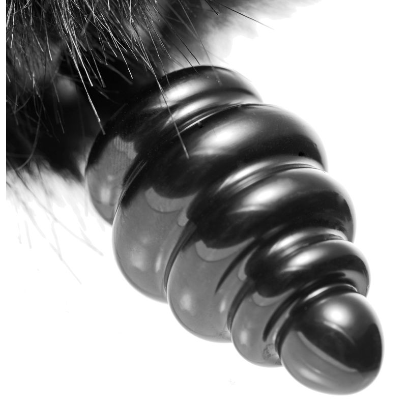Black Bunny Tail Anal Plug image 3