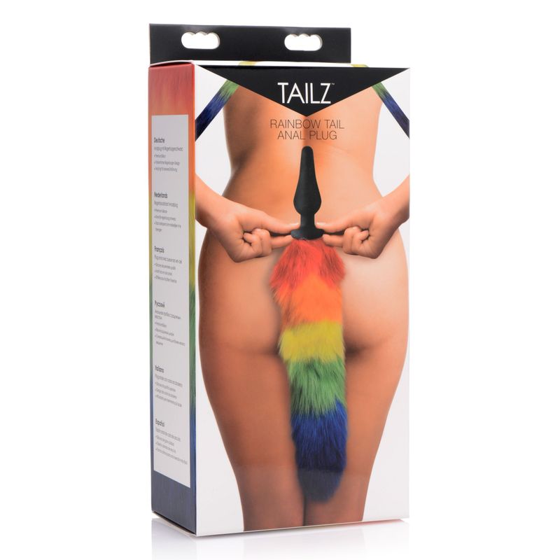 Rainbow Tail Silicone Butt Plug image 1