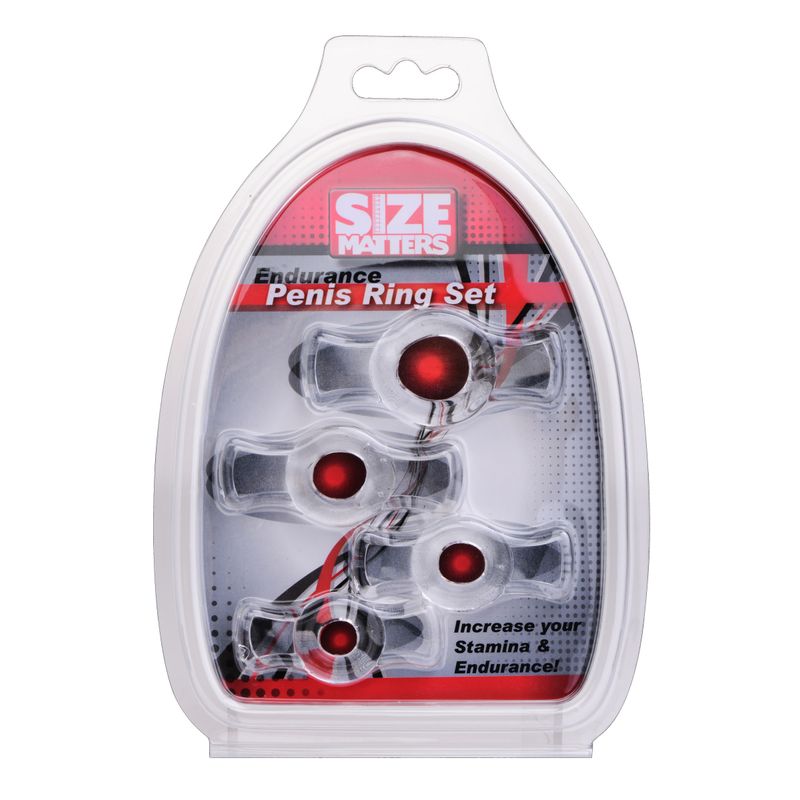 Endurance Clear 4 Ring Penis Set image 1