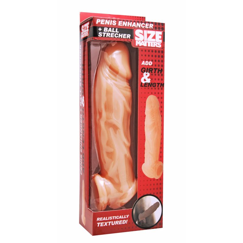 Realistic Flesh Penis Enhancer and Ball Stretcher image 1