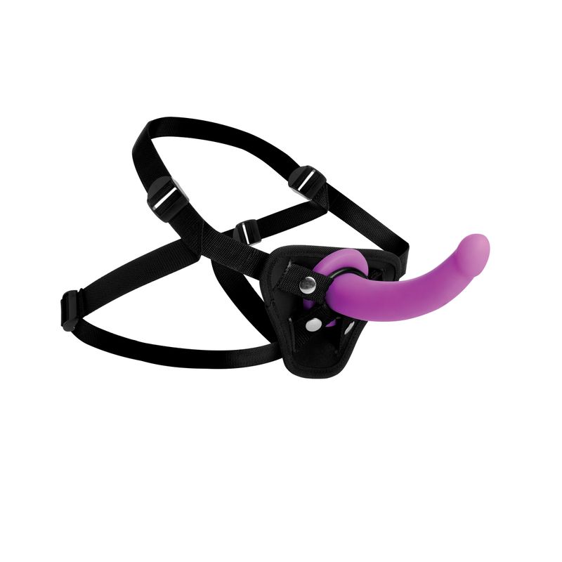 Navigator Silicone G-Spot Dildo with Harness image 2
