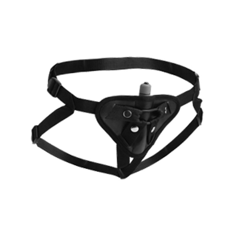 Sutra Fleece-Lined Strap On with Vibrator Pouch image 1
