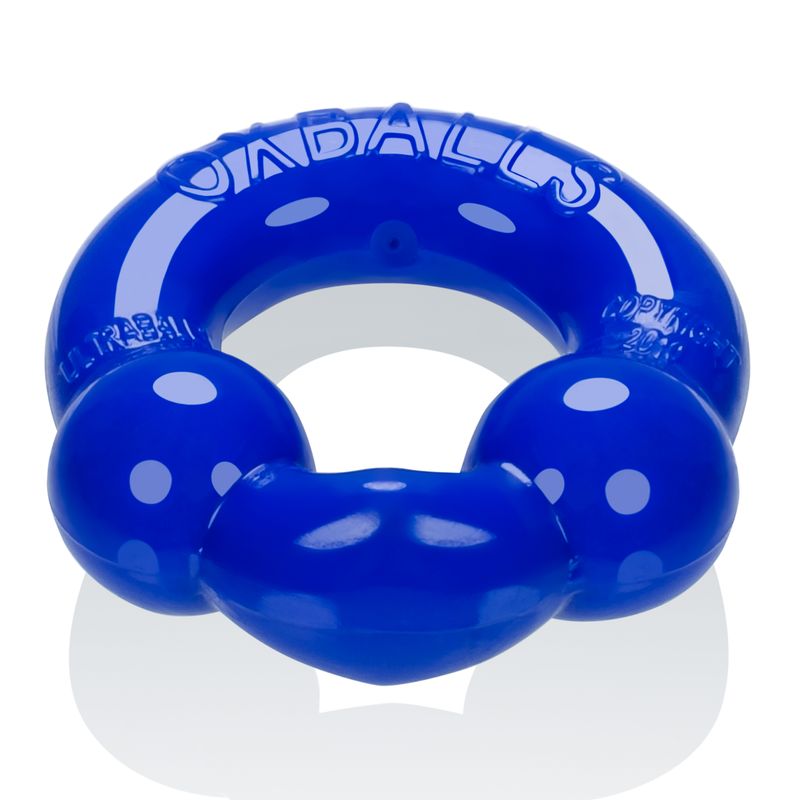 Ultraballs 2 Pk Cockring Black And Pool Blue