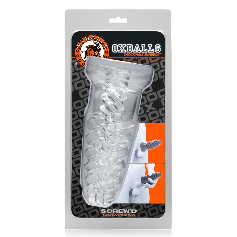 ScrewD Super Squish Corkscrew Jackoff Toy Clear image 2