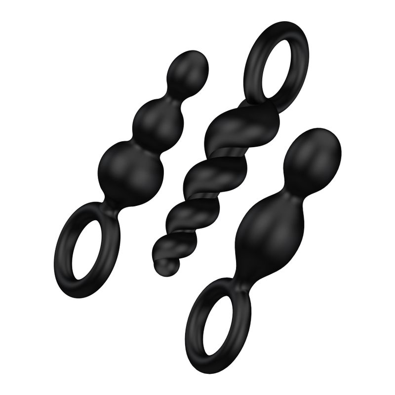 Satisfyer Plugs Booty Call 3 Pc Black image 1