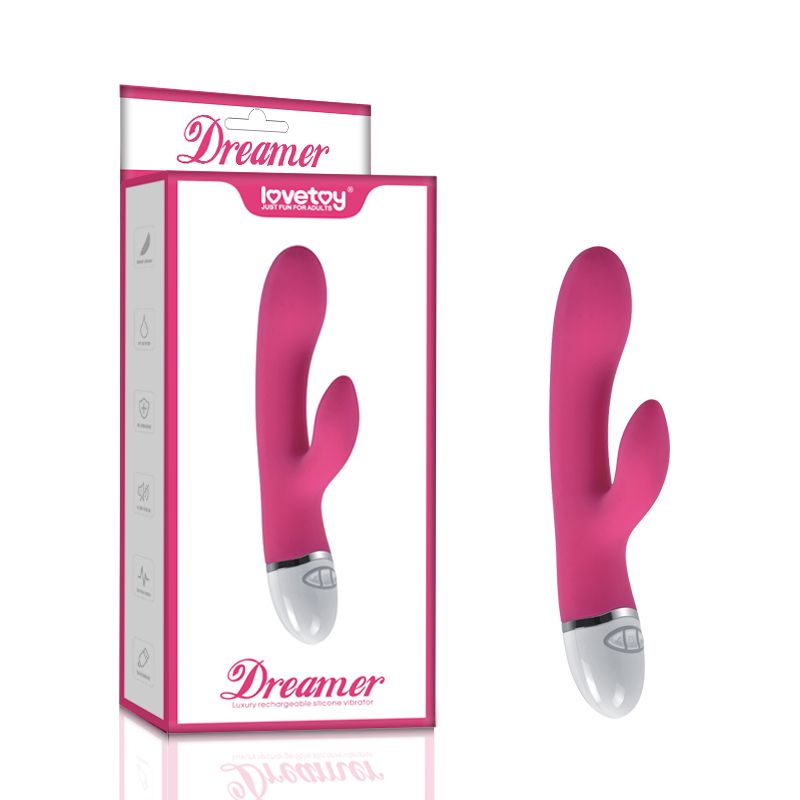 Dreamer 7 Mode Silicone Rechargeable Rabbit Vibrator Pink image 1