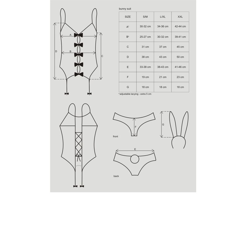 Bunny Suit 4 Pc Costume