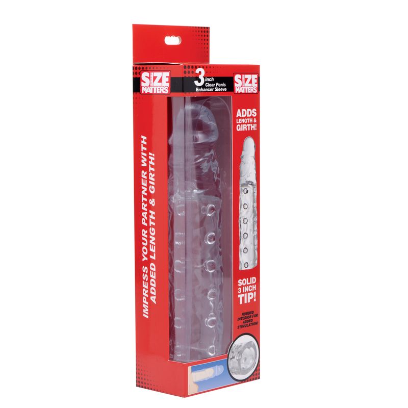 3in Clear Penis Enhancer Sleeve image 1