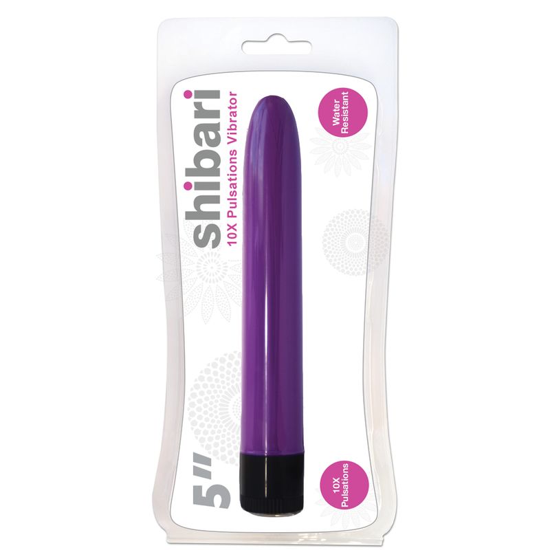 Shibari 10X Pulsations Vibrator 5in Purple image 1