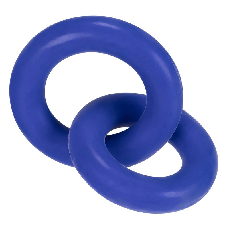 DUO Linked Cock/Ball Rings by Hunkyjunk Cobalt image 1