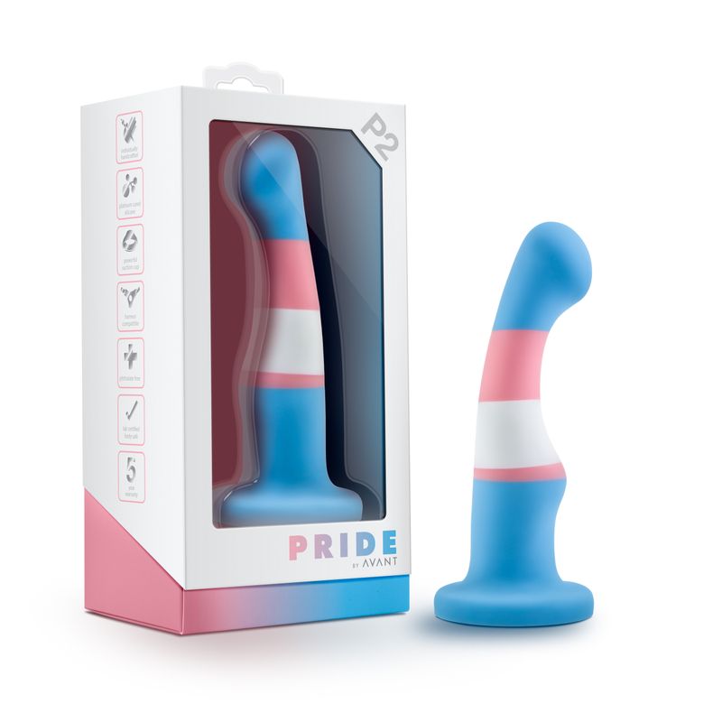 Avant Pride P2 True Blue Silicone Dildo image 1