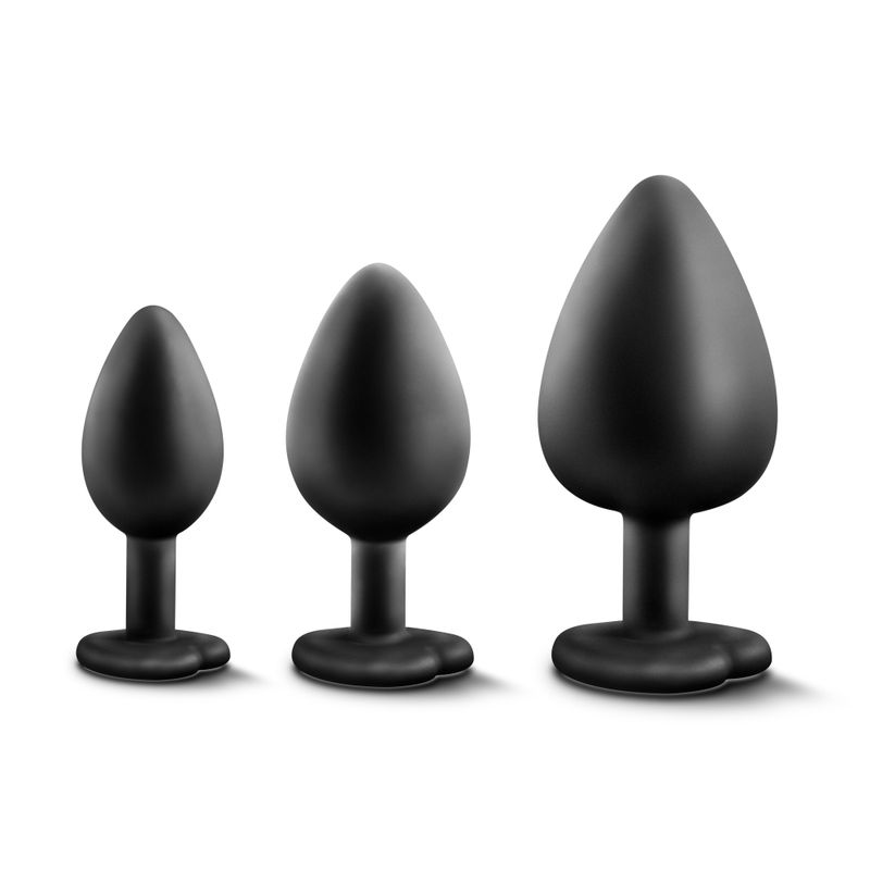 Luxe Bling Plugs Training Kit Black With Clear Gems image 2