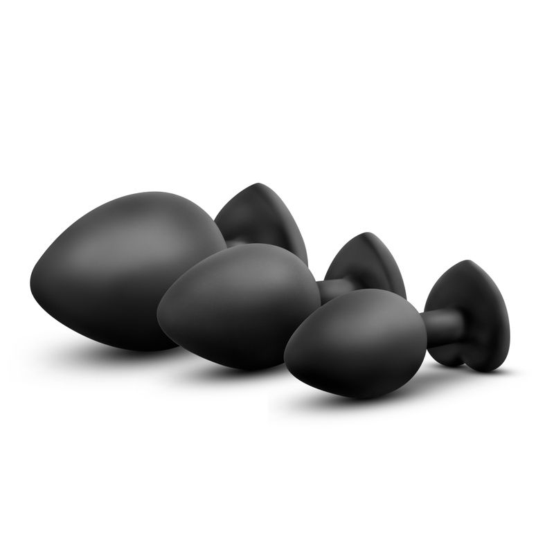 Luxe Bling Plugs Training Kit Black With Clear Gems image 3