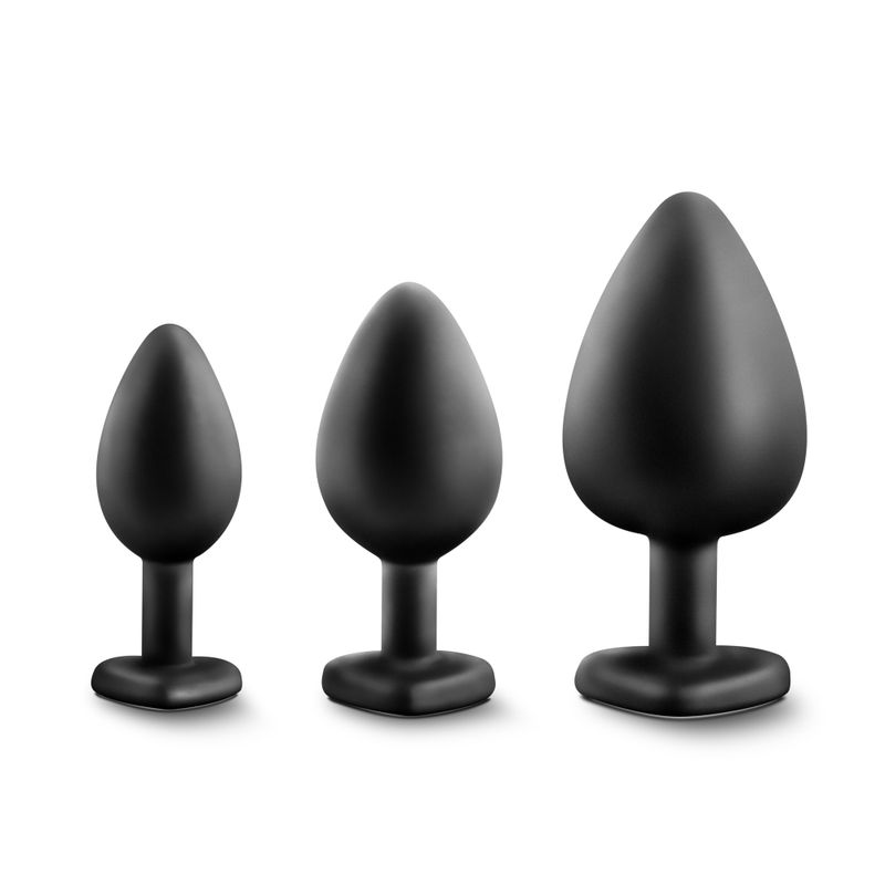 Luxe Bling Plugs Training Kit Black With Clear Gems image 4