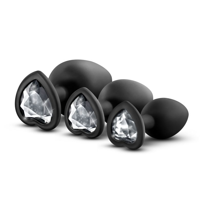 Luxe Bling Plugs Training Kit Black With Clear Gems image 5