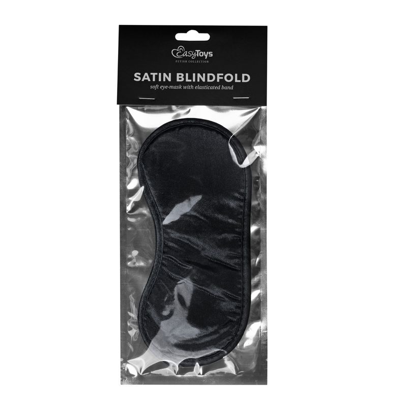 Black Satin Eye Mask image 2