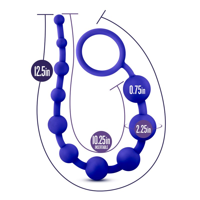 Luxe Silicone 10 Beads Indigo image 3