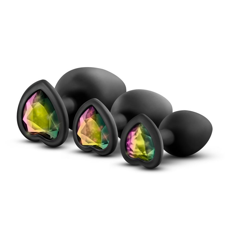 Luxe Bling Plugs Training Kit Black With Rainbow Gems image 3