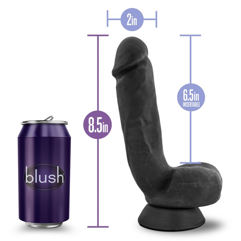 Au Naturel Bold Pound 8.5in Dildo Black image 6