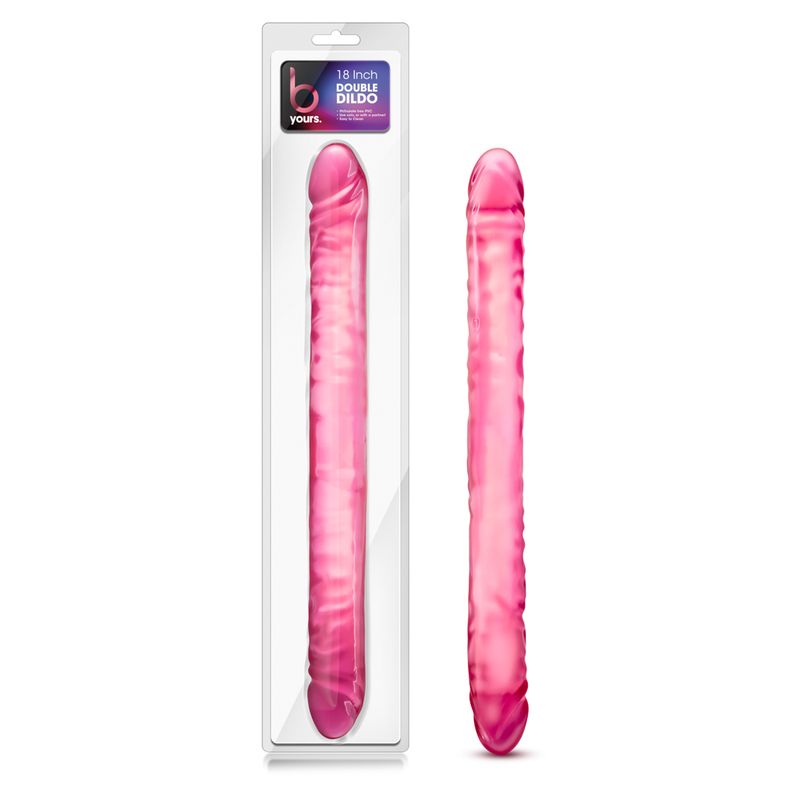 B Yours Double Dildo Pink 18in image 1