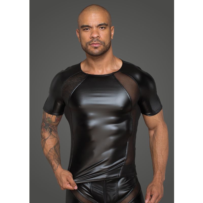 Power Wetlook Men T-shirt With 3D Net image 1