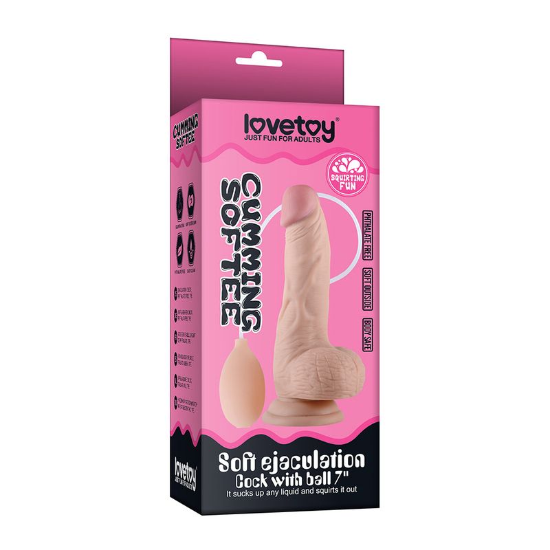 Soft Ejaculation Cock With Ball 8in image 3