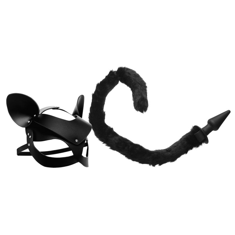 Cat Tail Anal Plug and Mask Set image 3