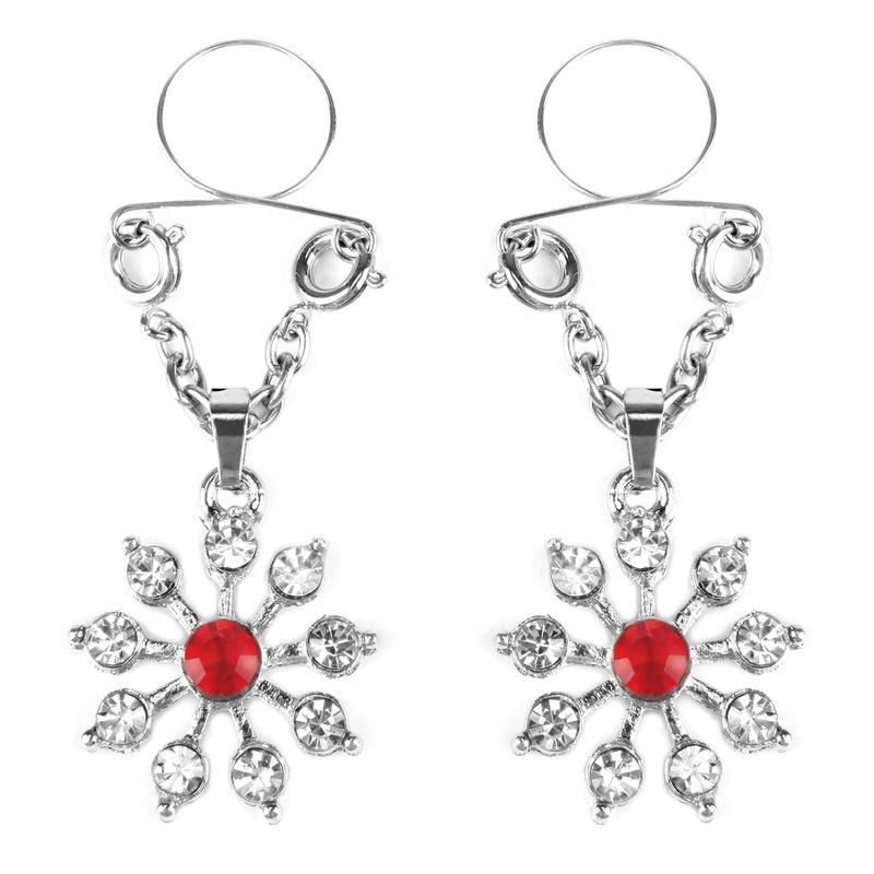 Ruby and Diamond Star Nipple Jewellery image 1