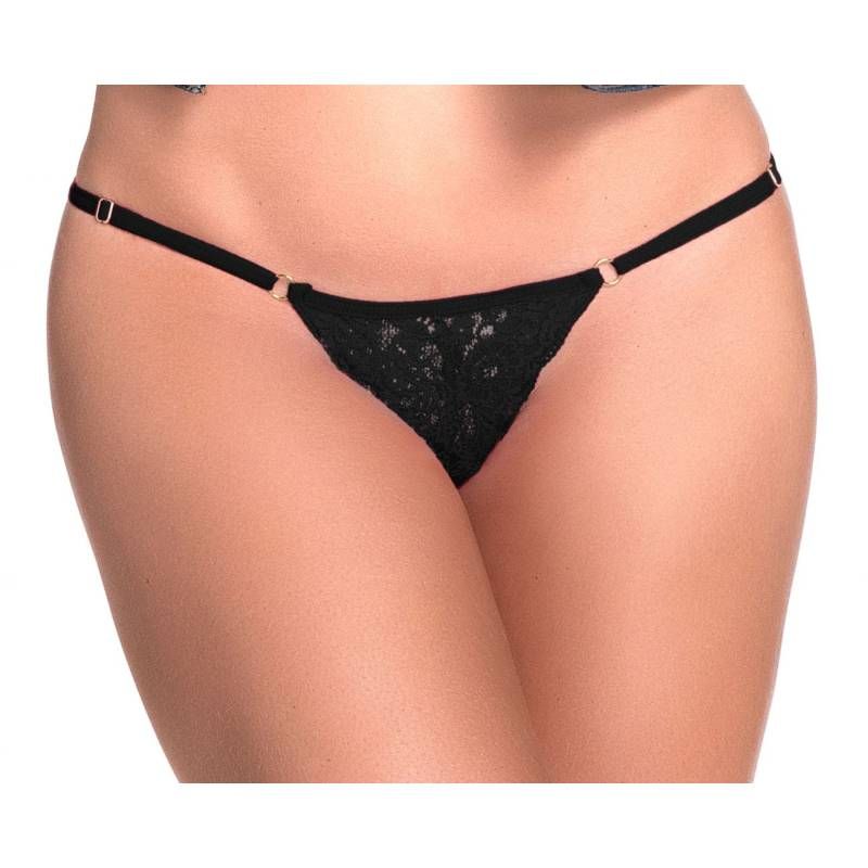 Lace Keyhole Pantie Black image 1