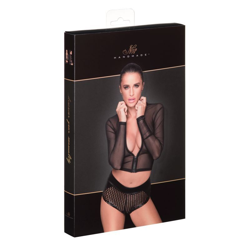 Sheer Zipped Tulle Top image 3