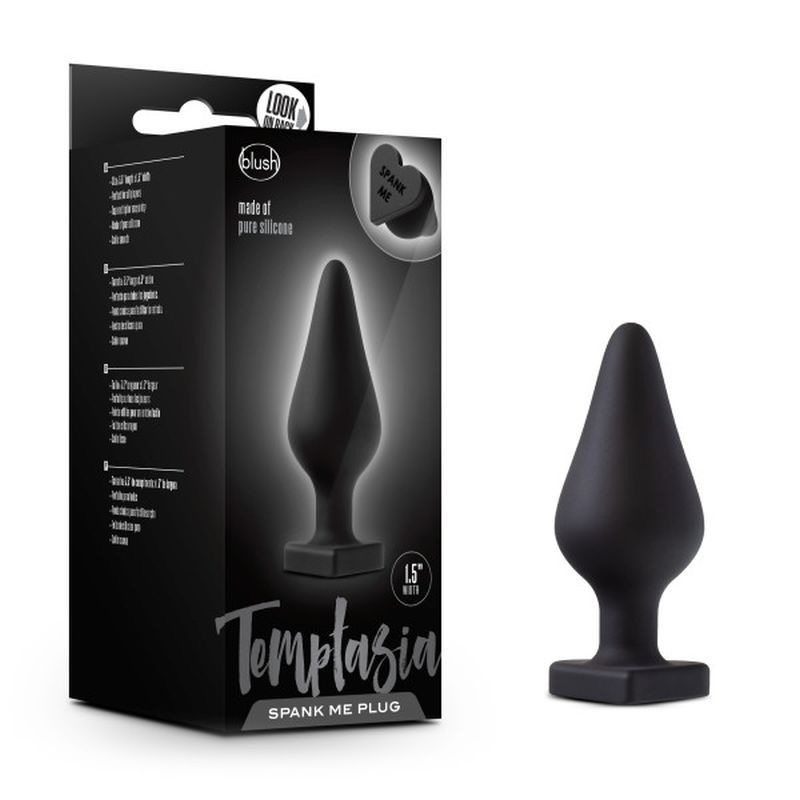 Temptasia Spank Me Butt Plug Black image 1