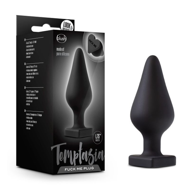Temptasia Fuck Me Butt Plug Black image 1