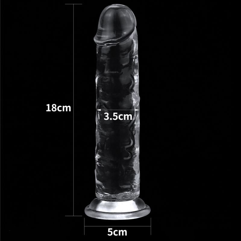 Clear Dildo 7in image 4