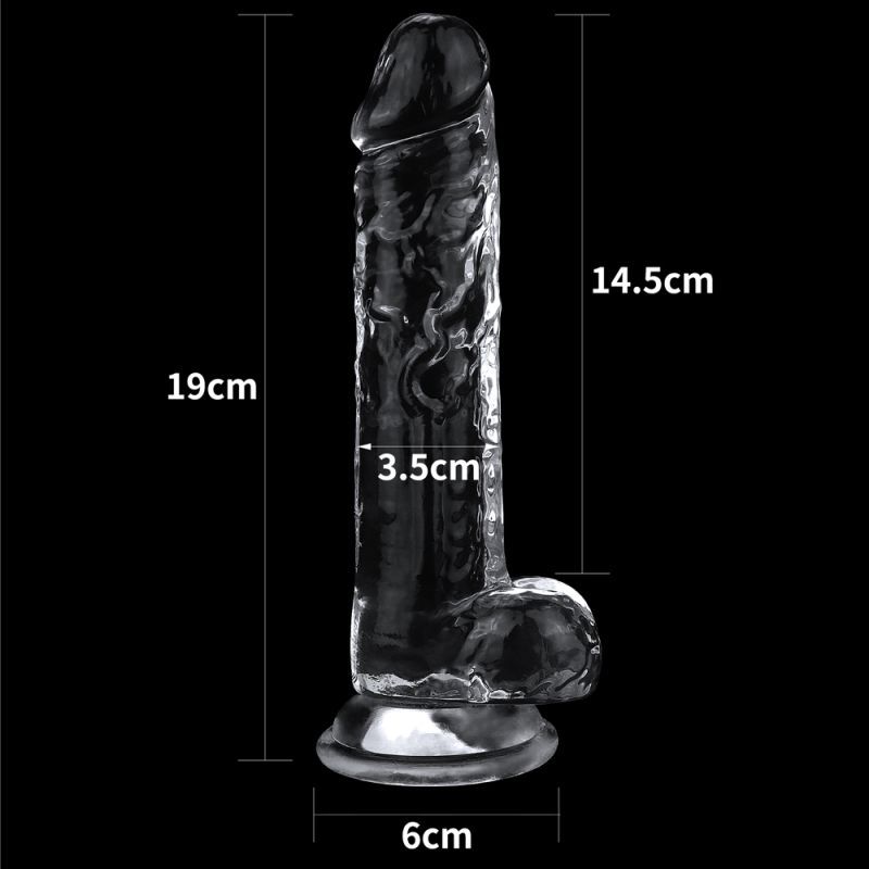 Clear Dildo 7.5in image 4