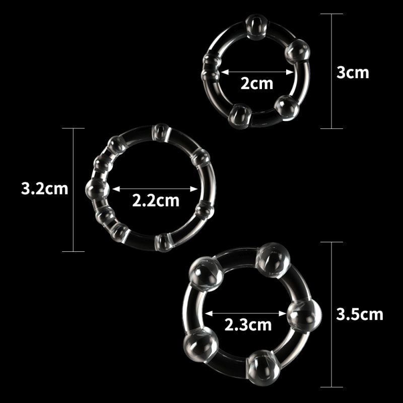 Triple Beaded Donut Ring Set image 2