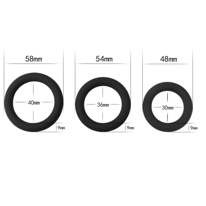 Silicone 3 Pc Cock Ring Set image 4
