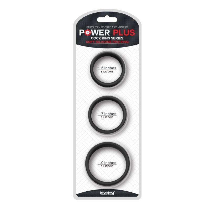 Silicone 3 Pc Pro Cock Ring Set image 1