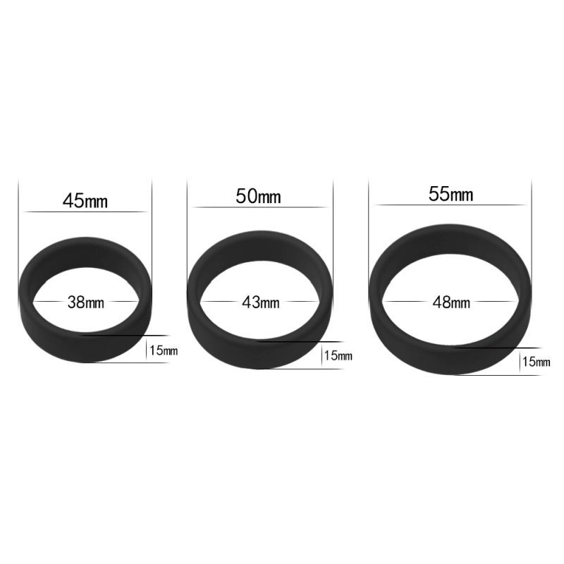 Silicone 3 Pc Pro Cock Ring Set image 4