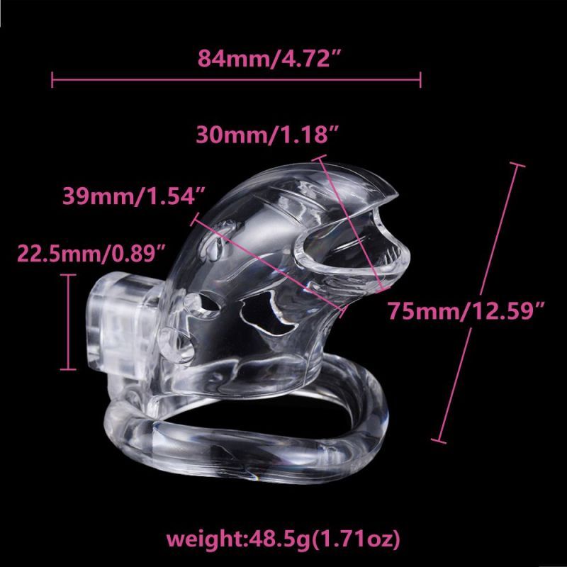 Brutus Shark Chastity Cage Clear image 4