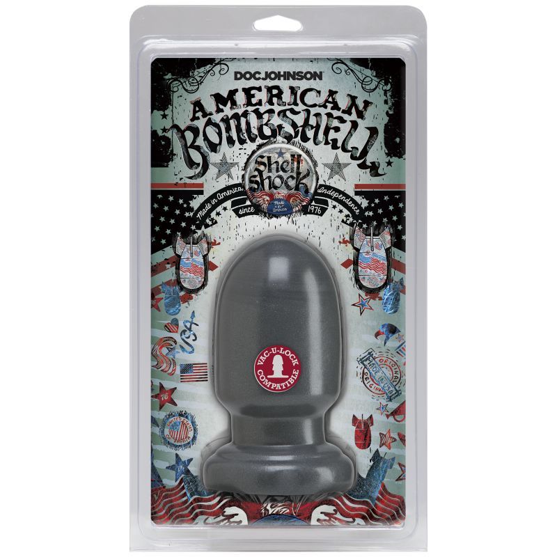Shell Shock Small Anal Plug Gun Metal image 2