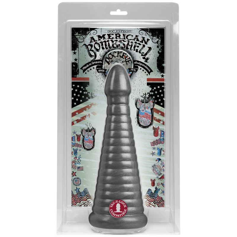 Rockeye 11in Anal Dildo Gun Metal image 2