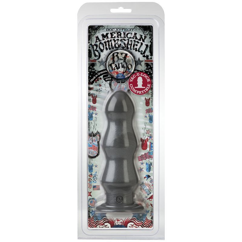 B-7 Tango 7in Anal Dildo Gun Metal image 2