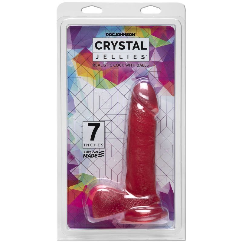 7 in Realistic Cock With Balls Pink image 2